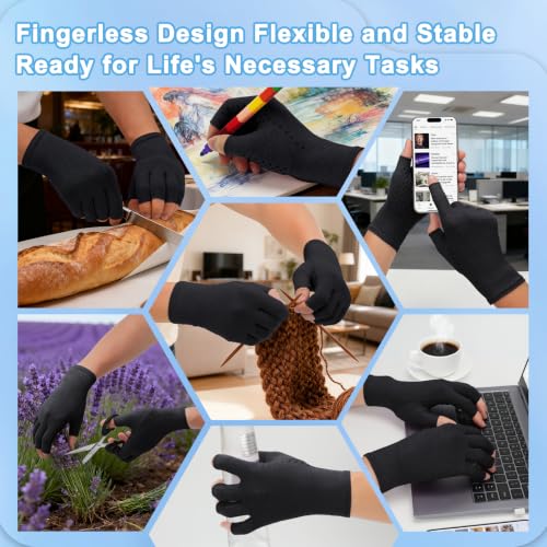 2 Pair Arthritis Compression Gloves for Hand Arthritis (2 Count)