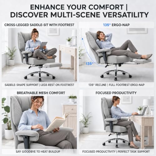 DJ.Wang Big and Tall Office Chair 400lbs