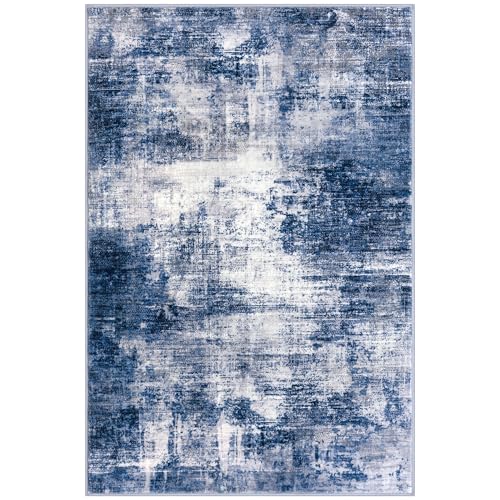 Abstract Area Rug 4x6 Ft Washable Rugs for Entryway Indoor (24 Sq Ft)