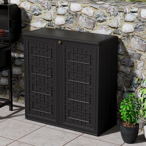 Outdoor Storage Cabinet Waterproof with Shelf