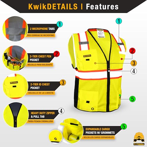 BIG KAHUNA Hi Vis Safety Vest Class 2