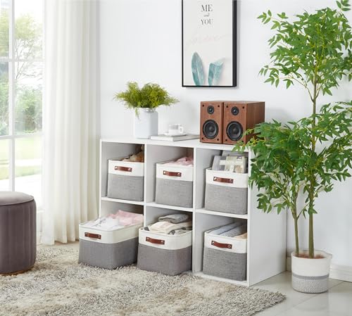 Storage Bins Large Fabric Storage Baskets for Shelves 3 Pack (3 Count)