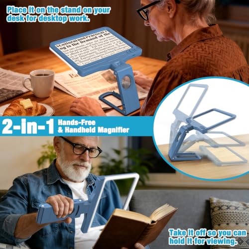 30X 6X Rechargeable Magnifying Glass for Reading