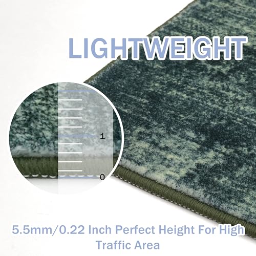Abstract Runner Rug 3x18 Ft Washable Runners for Hallways