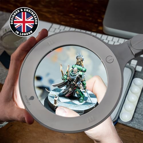 Omega 5 Premium LED Magnifying Lamp with Interchangeable Glass Lenses
