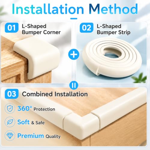 Foam Baby Edge Protector Strip Furniture Safety 2 Roll (2 Count)