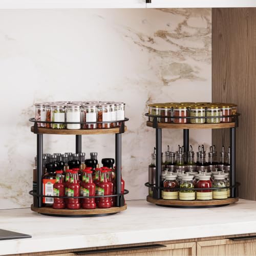 Spice Rack Set of 2 Lazy Susan Organizer (2 Count)