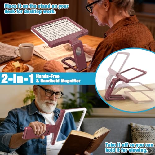 30X 6X Rechargeable Magnifying Glass for Reading