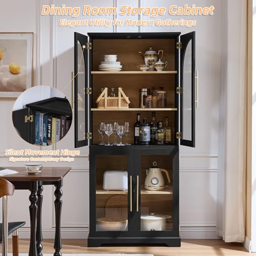 72" Tall Bookshelf with 4 Glass Doors (2 Count)