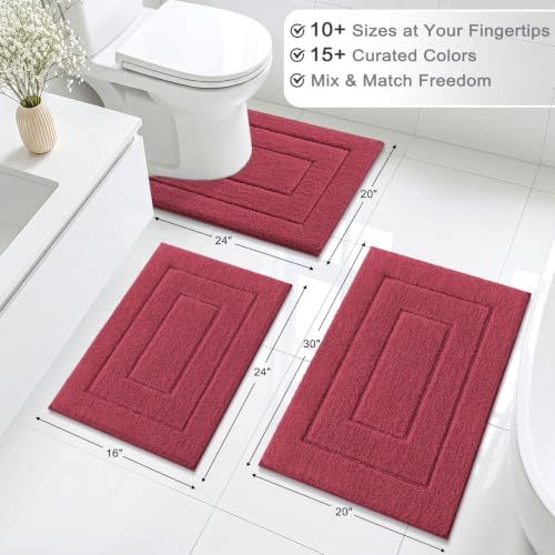 Microfiber Bathroom Rugs 24x16