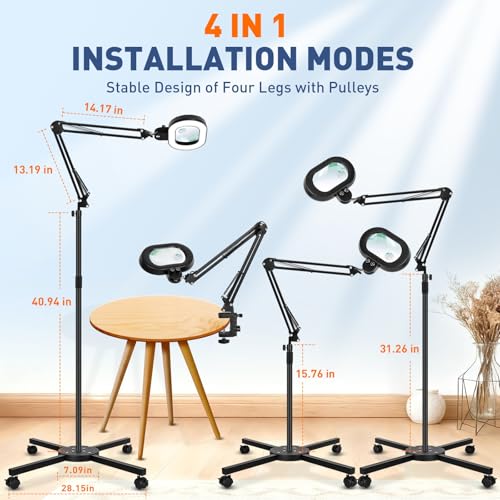 Magnifying Glass with Light and Stand