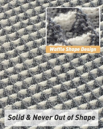 Upgraded Waffle Bath Mat Runner Absorbent Non Slip Bathroom Mat (12 Sq Ft)