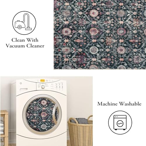 Moroccan Washable Round Area Rug