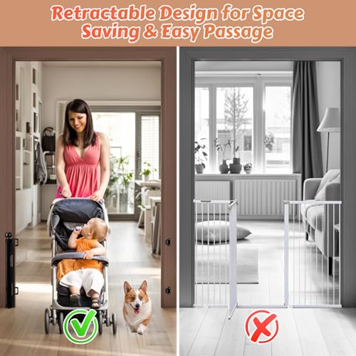 24" Tall Retractable Baby Gates to Step Over