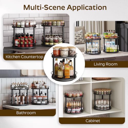 Spice Rack Set of 2 Lazy Susan Organizer (2 Count)