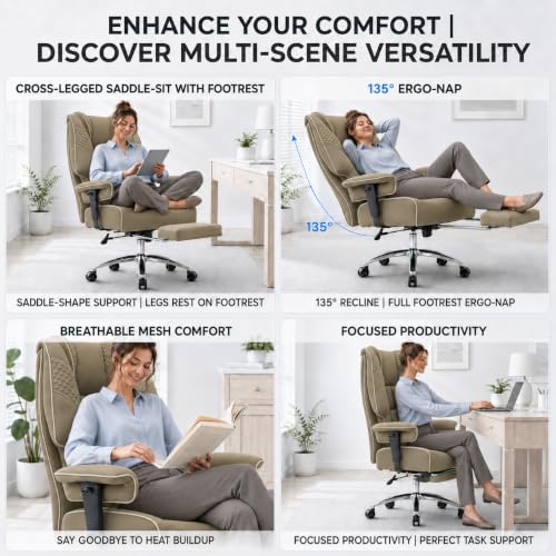 DJ.Wang Big and Tall Office Chair 400lbs