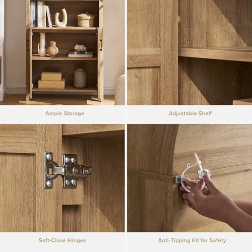Lauren 77.4" Tall Arched Cabinet