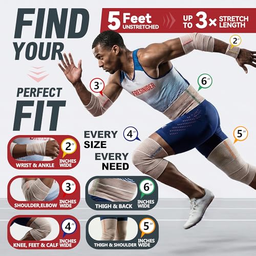 Premium Elastic Bandage Wrap 8 Pack (8 Count)