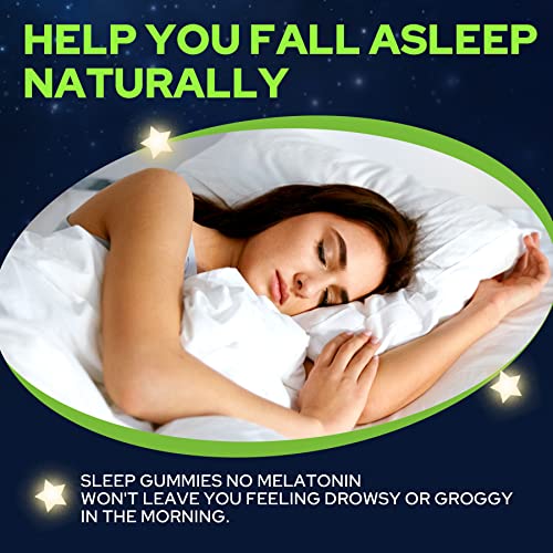 Melatonin Free Sleep Aid Gummies for Adults (120 Count)