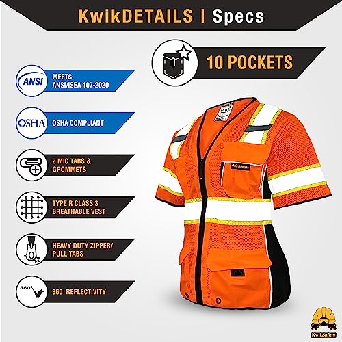 DUCHESS Hi Vis Safety Vest for Women Class 3