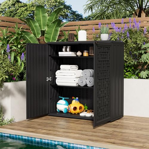 Outdoor Storage Cabinet Waterproof with Shelf