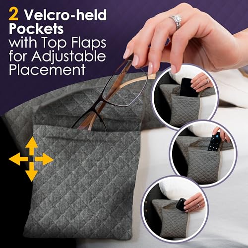 Bed Wedge Pillow for Headboard Gap Up to 7"