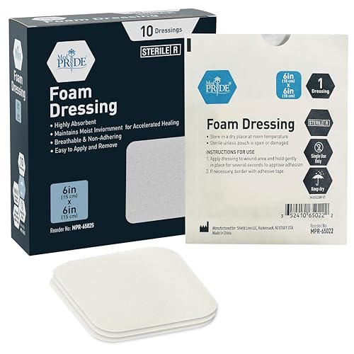 Sterile Foam Wound Dressings (10 Count)