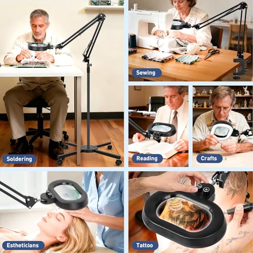 Magnifying Glass with Light and Stand