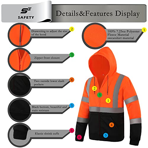 High Visibility Safety Sweatshirt for Men