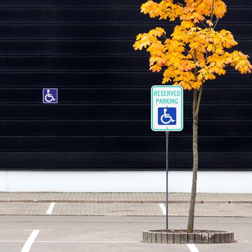 Large Reserved Parking Sign with 54" Metal Thick Stake (2 Count)