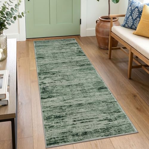 Modern Abstract Washable 2x5 Runner Rug Non Slip Kitchen Rugs (10 Sq Ft)