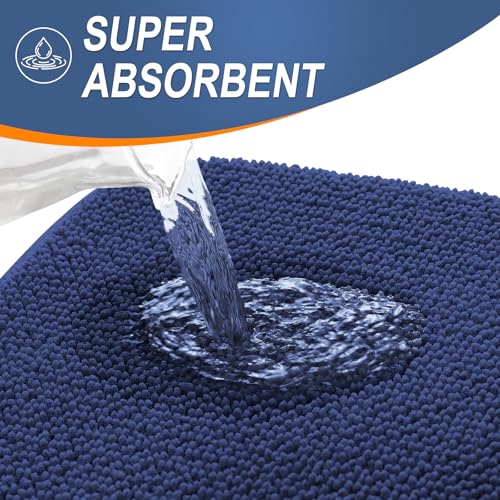 Thick Memory Foam Small Bathroom Rugs Mats 24x16