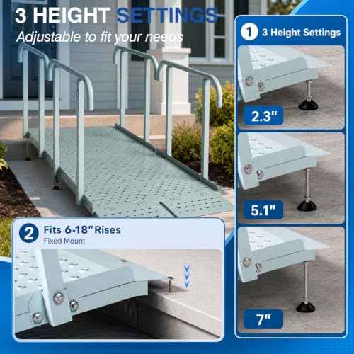 6' Wheelchair Ramp with Handrails