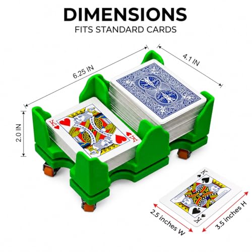 Card Holder 4 Deck Plastic Revolving Card Game Holder Playing Cards Tray