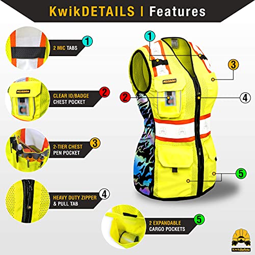 TIGER QUEEN Hi Vis Safety Vest for Women Class 2