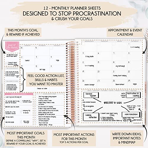 Life Planner Deluxe Undated Planner Weekly and Monthly Manifestiing Journal