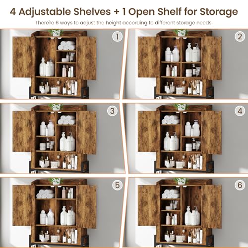 Over The Toilet Storage Cabinet with Metal Stand