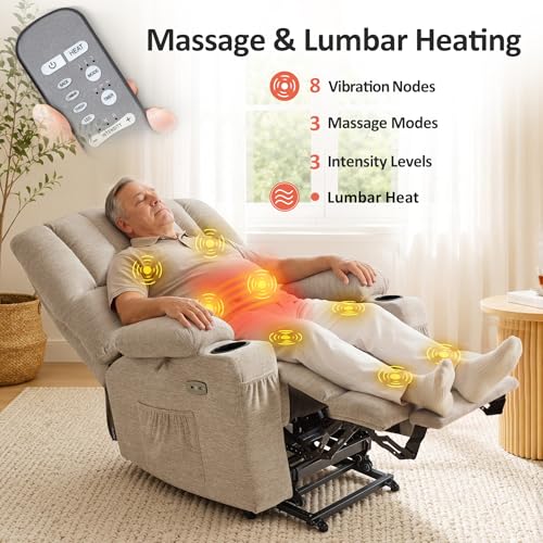 Oversized Power Lift Recliner Chair for Big and Tall Elderly