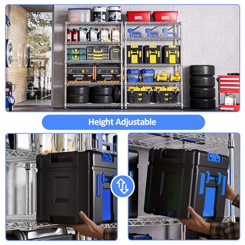 18"in Deep Heavy Duty Industrial Metal Garage Shelving for Laundry Storage