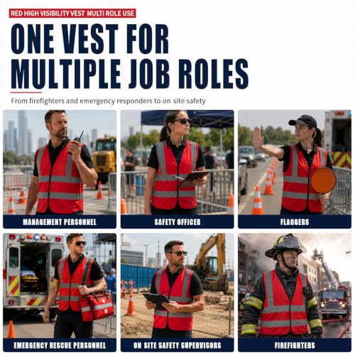 red safety vest 4xl 5xl
