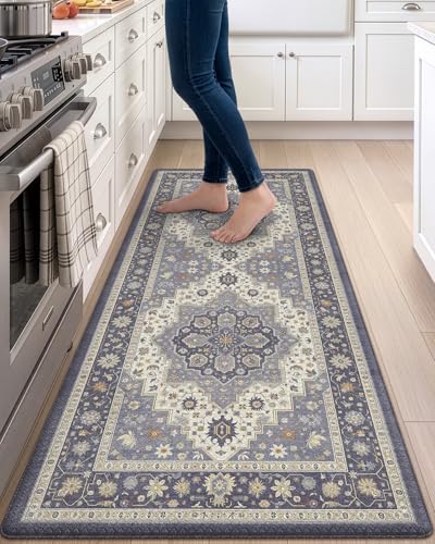 Kitchen Floor Mats Cushioned Anti Fatigue Runner Rug 23x59 Dark Grey (11.5 Sq Ft)