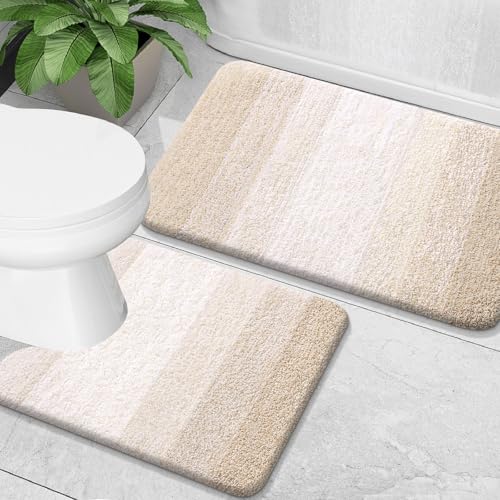 Micorfiber Bathroom Rug Set 2 Piece (4 Count)