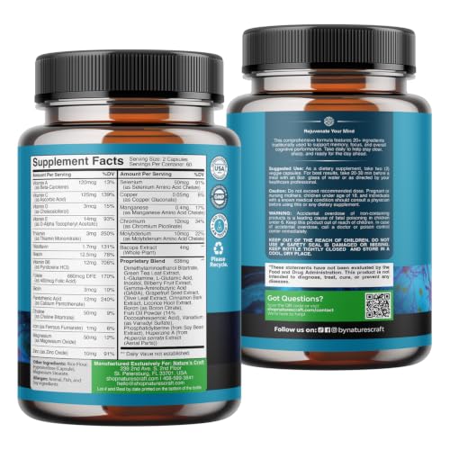 Nootropic Brain Supplement for Memory and Focus Support (120 Count)