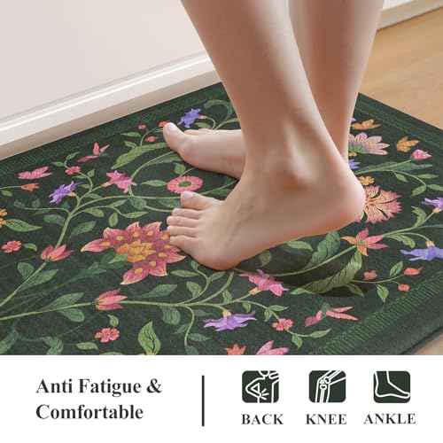 Green Anti Fatigue Kitchen Mats