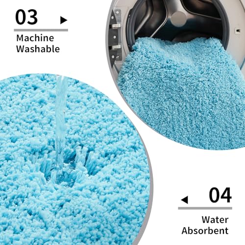Toilet Mat 22x24 Sky Blue (3.675 Sq Ft)