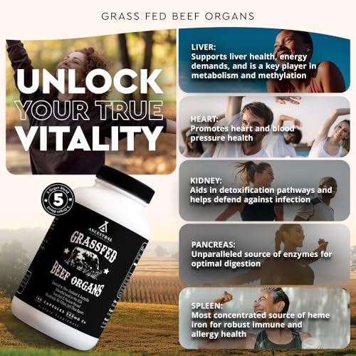 Grass Fed Primal Beef Organ Supplement (180 Count)