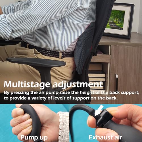 2Pack Inflatable Lumbar Support Pillow for Office Chair and Car Seat
