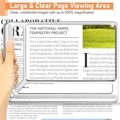 5X Full Page Magnifying Glass for Reading