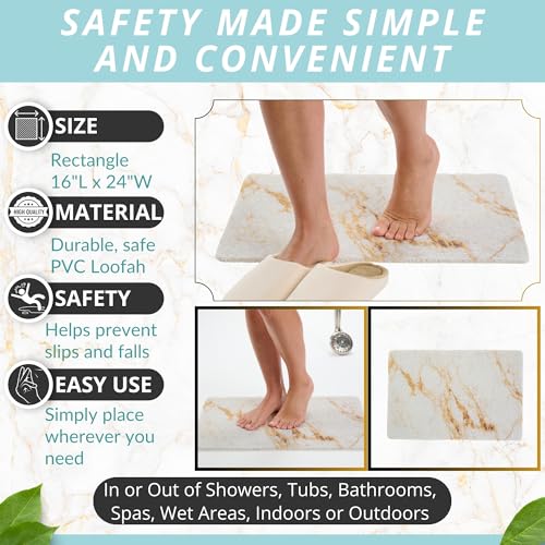 Loofah Non Slip Shower and Bath Mat