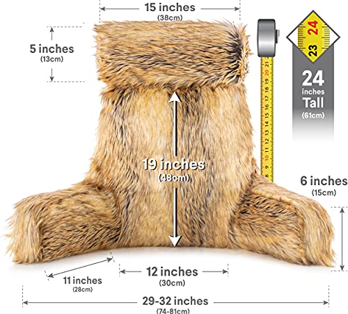 Medium Ultra Rare Baby Amber Fox Fabulous Faux Fur Backrest